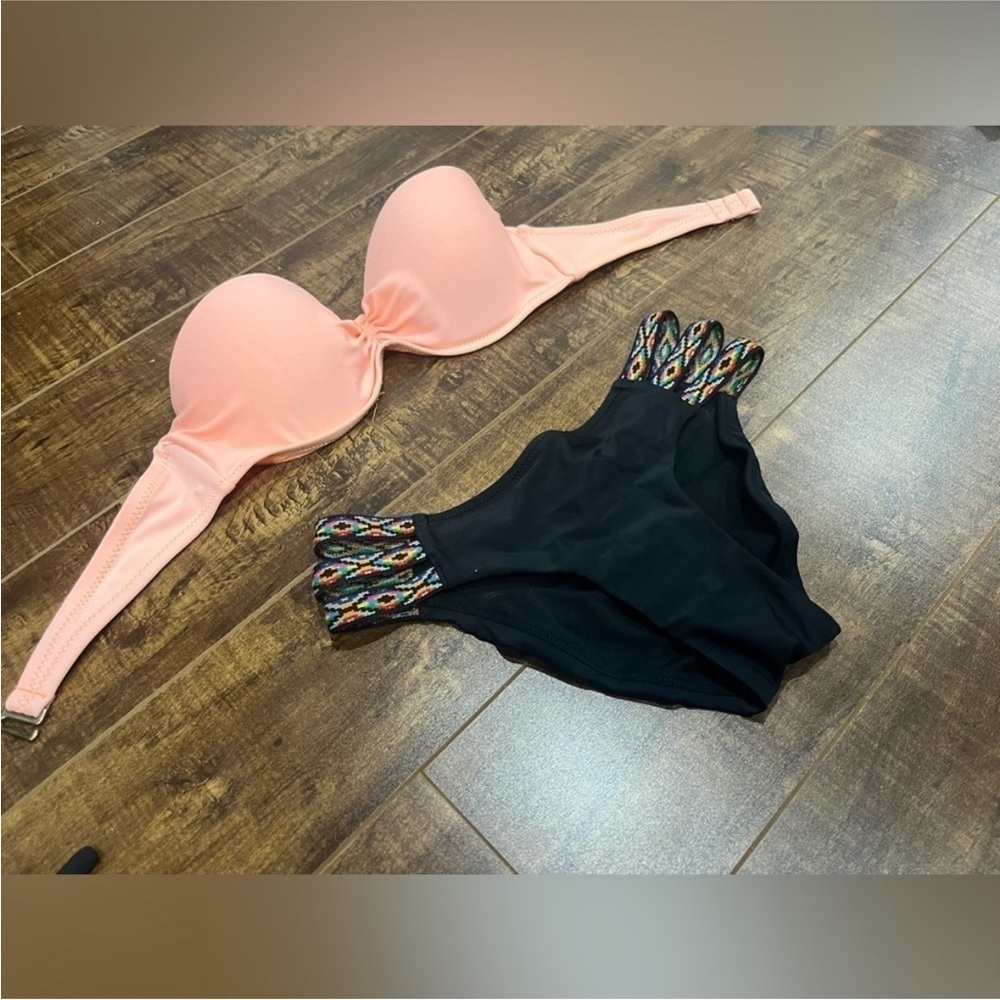 Peach bikini top